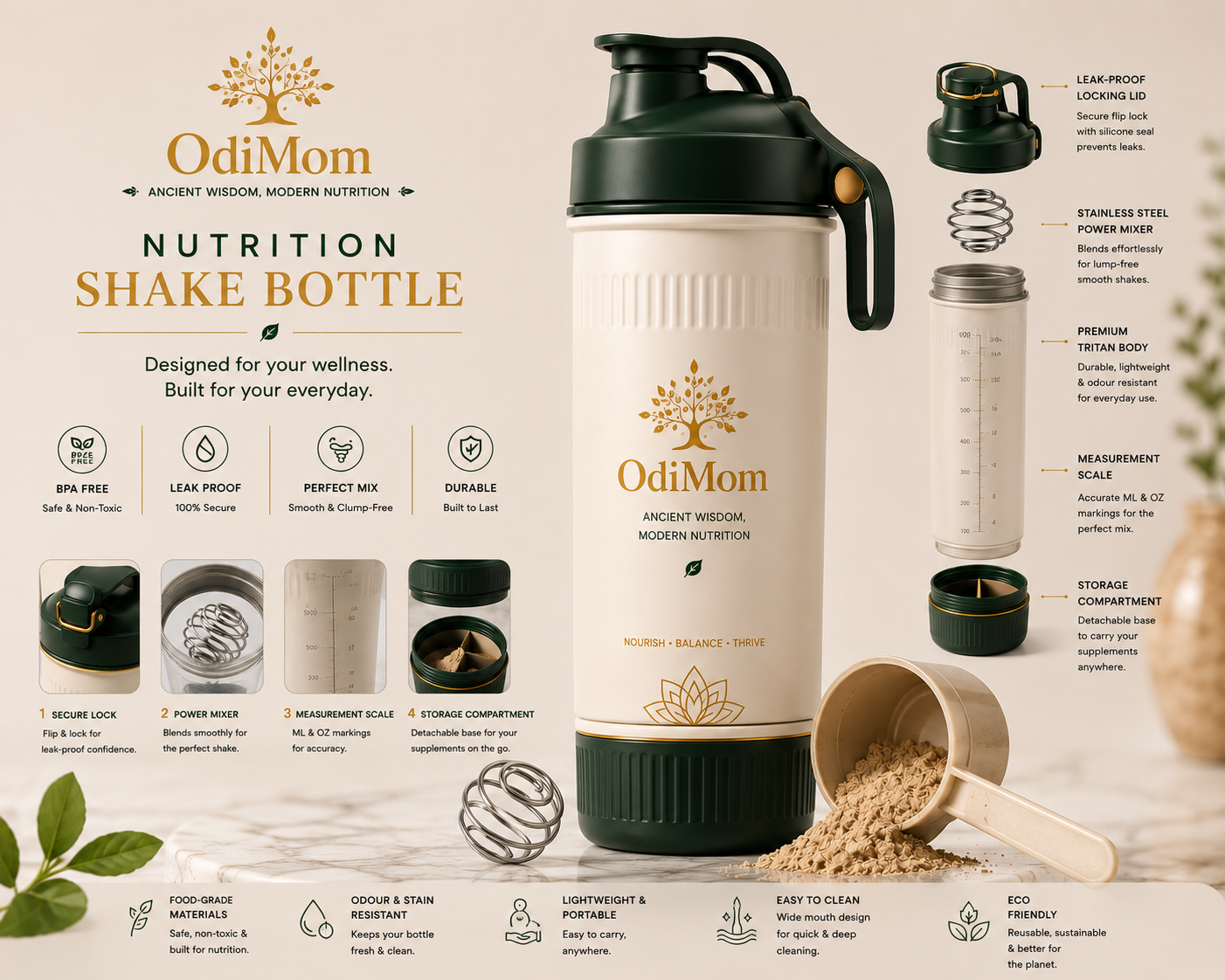 OdiMom Nutrition Shake Bottle