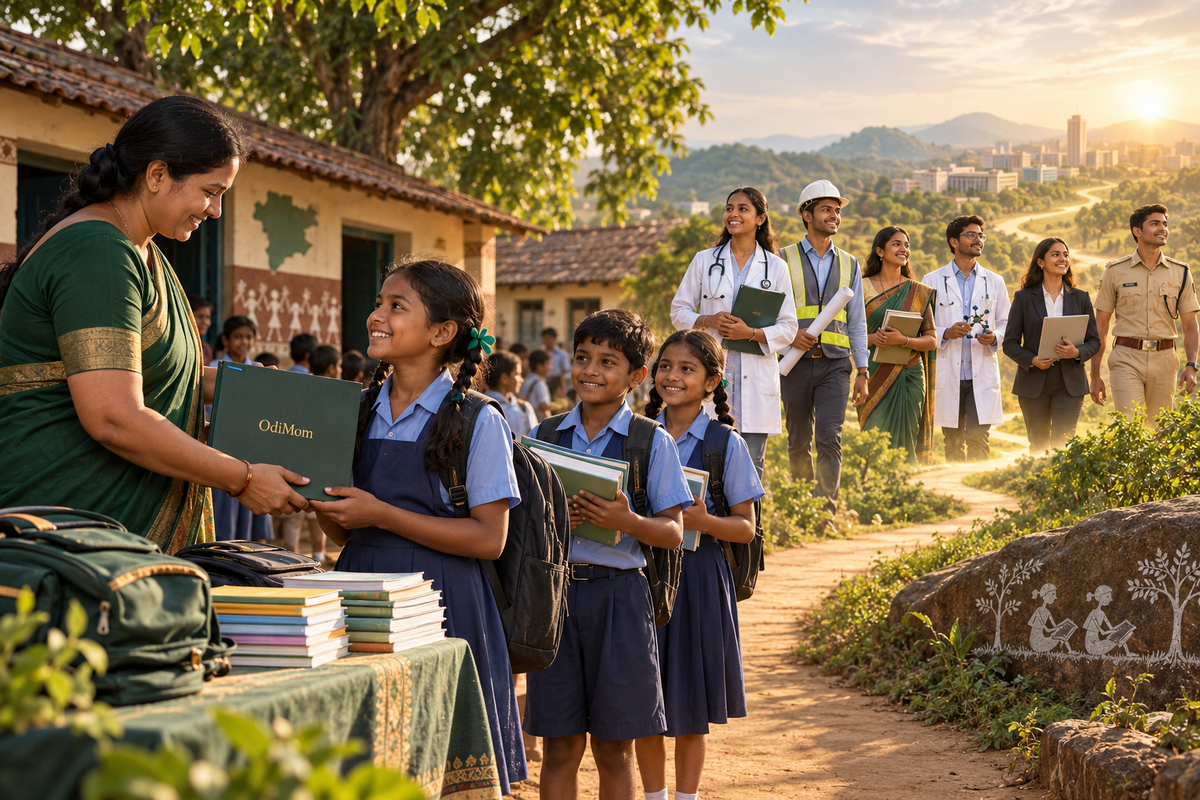Children from Odisha receiving educational support